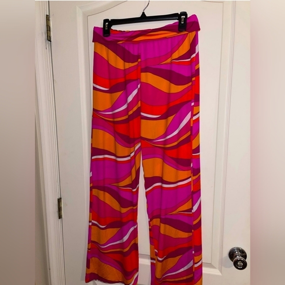 TRINA TURK Vivid Vista Women Cover up Sz L Tunic Dress & Sz XL Pants - Picture 5 of 8